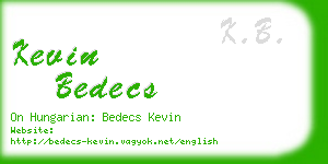 kevin bedecs business card